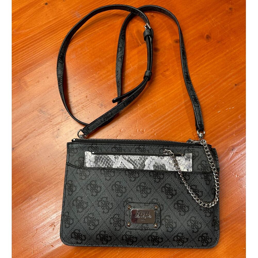 NWOT - Guess Logo Crossbody Bag w/ Faux Snake Skin Pouch